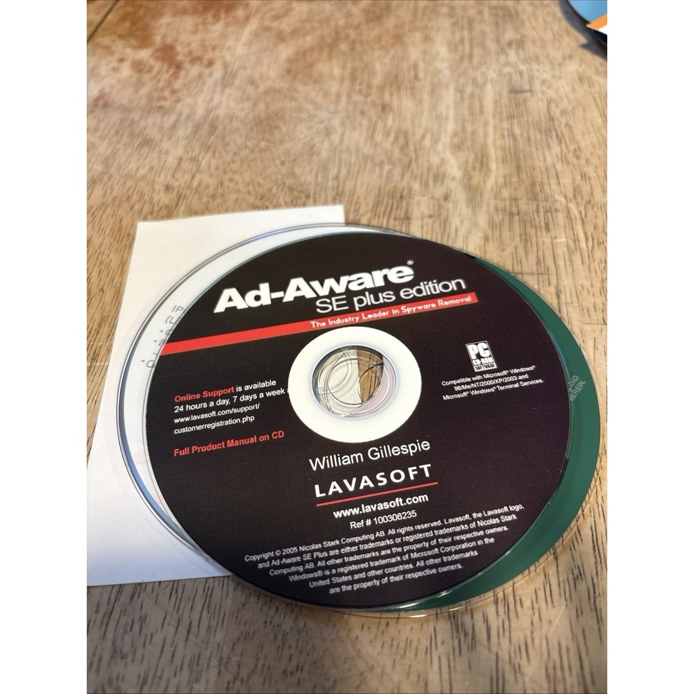 Lavasoft Ad-Aware SE Plus Edition PC CD-ROM Spyware Removal Software 2005